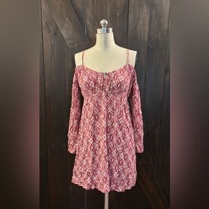 Bebop Elegant Red Patterned Women's Dress